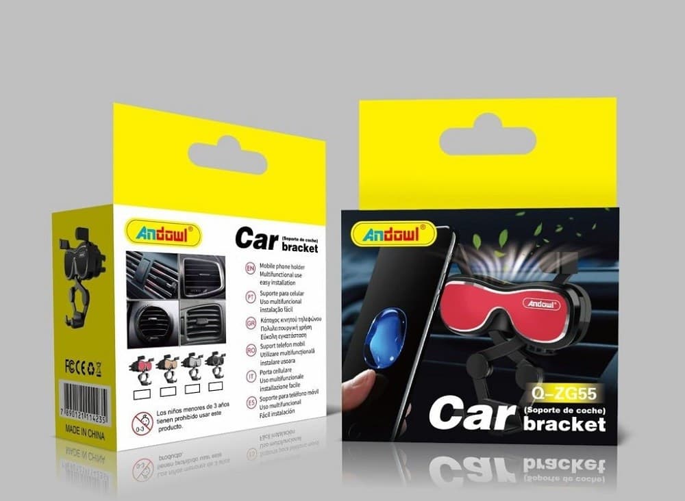 SUPPORTO MOBILE PER AUTO Q-ZG55 PORTACELLULARE ATTACCO PRESA ARIA ROTAZIONE 360° - 2