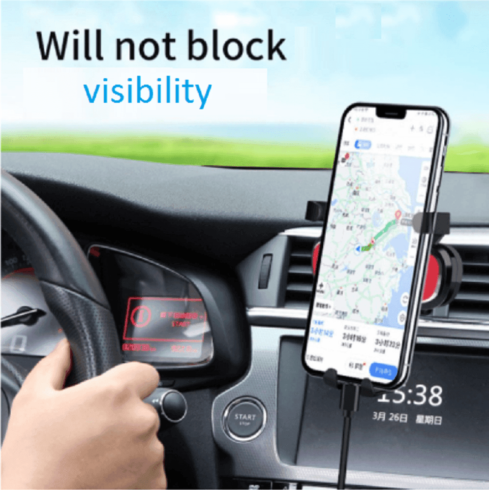 SUPPORTO MOBILE PER AUTO Q-ZG55 PORTACELLULARE ATTACCO PRESA ARIA ROTAZIONE 360° - 4