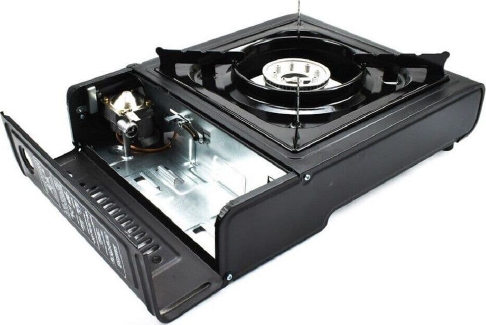 FORNELLO ACCIAIO A GAS Q-WS155 CAMPEGGIO CASA PORTATILE 2900W PIANO COTTURA CUCINA - 5