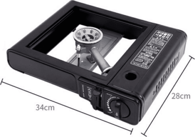 FORNELLO ACCIAIO A GAS Q-WS155 CAMPEGGIO CASA PORTATILE 2900W PIANO COTTURA CUCINA - 6