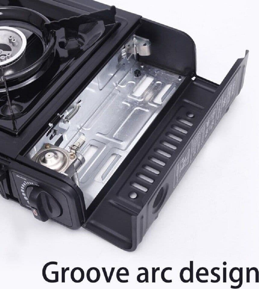 FORNELLO ACCIAIO A GAS Q-WS155 CAMPEGGIO CASA PORTATILE 2900W PIANO COTTURA CUCINA - 7