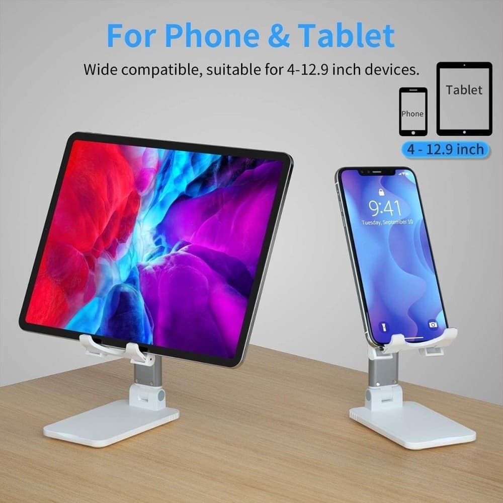 SUPPORTO PORTACELLULARE UNIVERSALE REGOLABILE PER TABLET TELEFONO TAVOLO Q-ZJ304 - 4