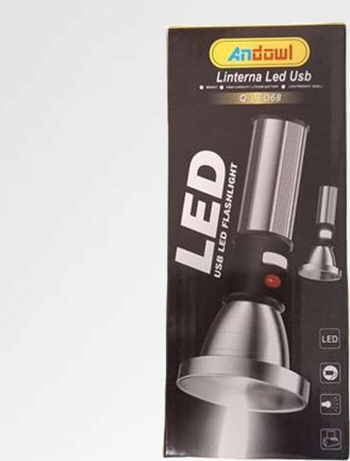 TORCIA USB LUCE LED LANTERNA ACCESSORIO PER CASA CANTINE PER EMERGENZE Q-LED68 - 5
