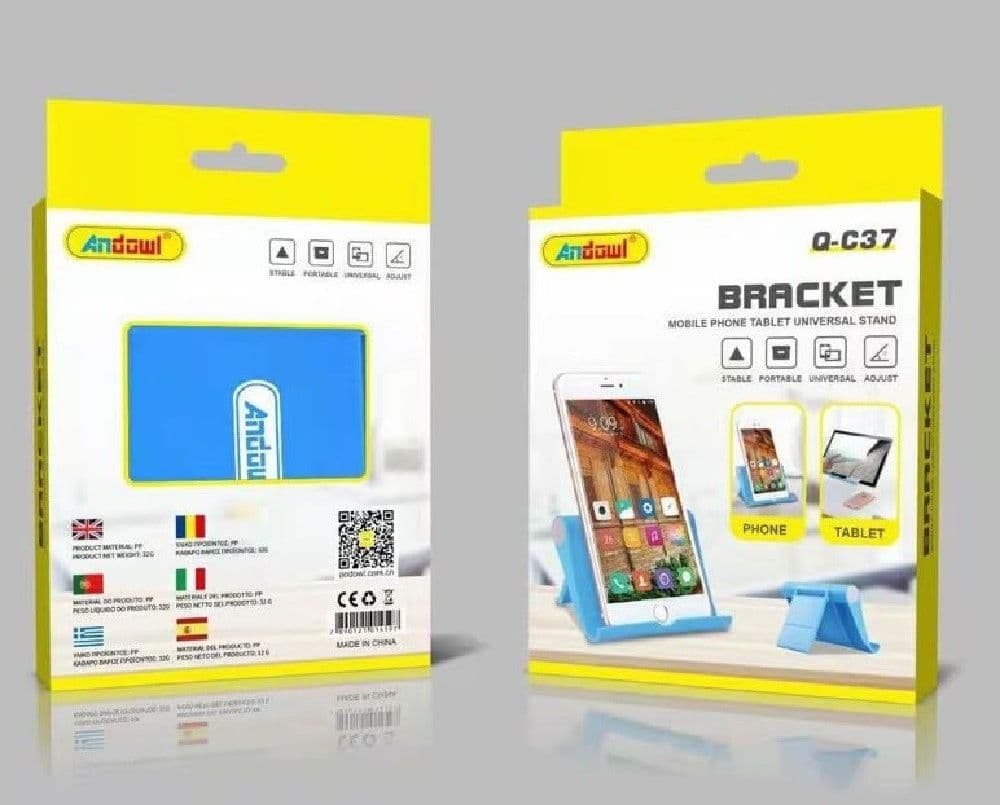 SUPPORTO STAFFA REGOLABILE CELLULARE TABLET UNIVERSALE PORTATILE SCRIVANIA Q-C37 - 2