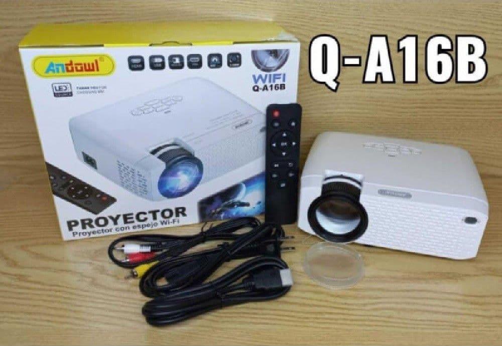 PROIETTORE WIFI LED PROIEZIONE 36-150 POLLICI 5600 LUMEN USB HDMI VGA SD Q-A16B - 11
