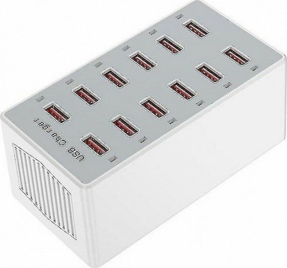 STAZIONE DI RICARICA USB DOCK CON 12 PORTE USB 60W MULTIFUNZIONE PRESA Q-CD12P - 3
