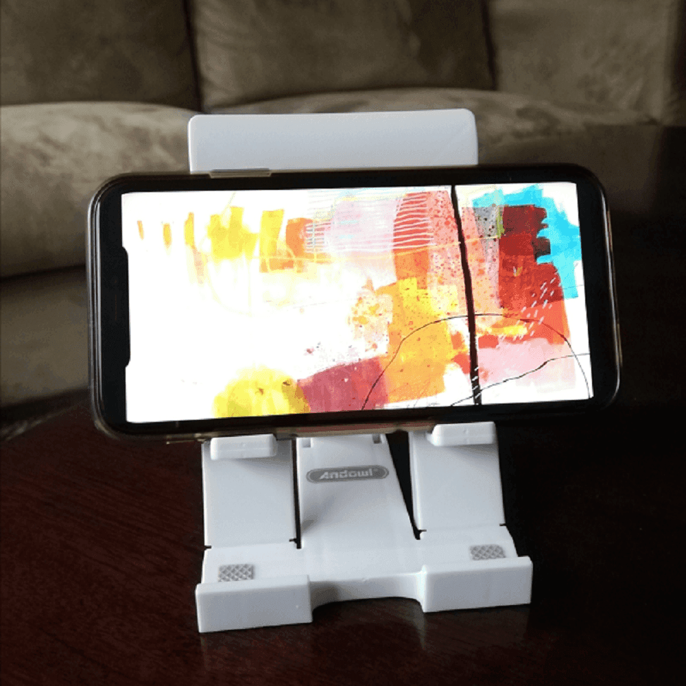SUPPORTO PER TELEFONI CELLULARI TABLET DA TAVOLO Q-ZJ303 BASE MOBILE PIEGHEVOLE - 12