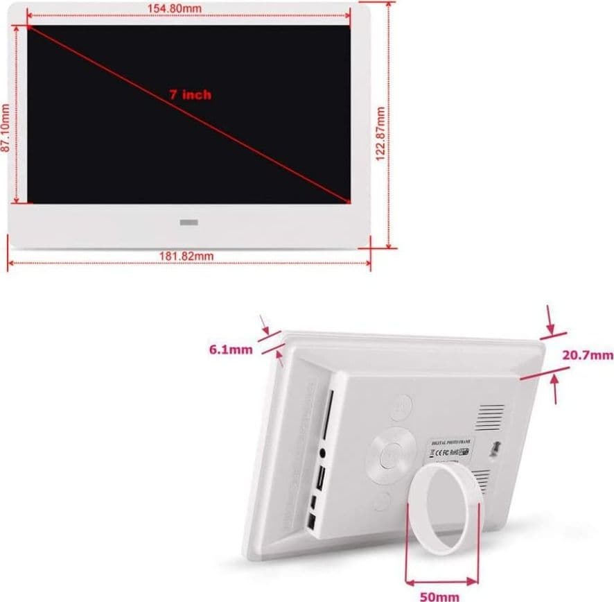 CORNICE DIGITALE 7" USB FOTO VIDEO MP3 JPG SD AVI CARD TELECOMANDO WIDE SCREEN - 3