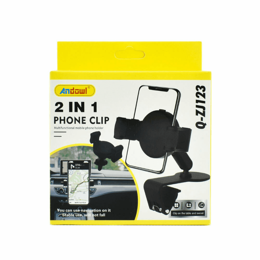 SUPPORTO PER AUTO CELLULARE 4.0 – 6.5″ GANCI REGOLABILI MULTIFUNZIONALE Q-ZJ123 - 2