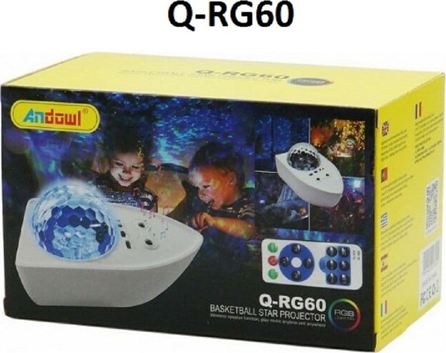 LAMPADA PROIETTORE STELLA LED CON TELECOMANDO RGB Q-RG60 ALTOPARLANTE WIRELESS - 2