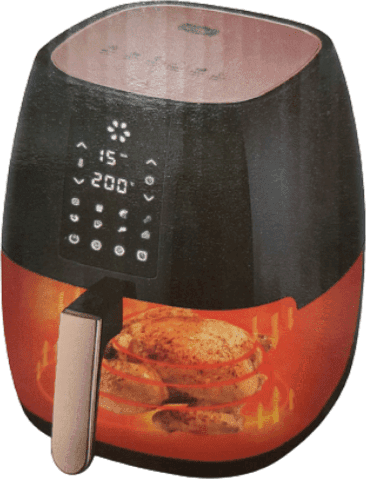 FRIGGITRICE AD ARIA 1400W 5LT DISPLAY LCD FUNZIONE TEMPORIZZAZIONE POTENTE Q-Z8 - 2