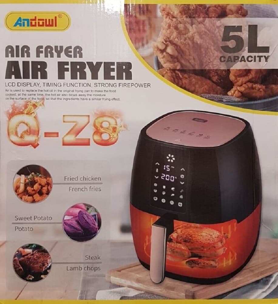 FRIGGITRICE AD ARIA 1400W 5LT DISPLAY LCD FUNZIONE TEMPORIZZAZIONE POTENTE Q-Z8 - 3