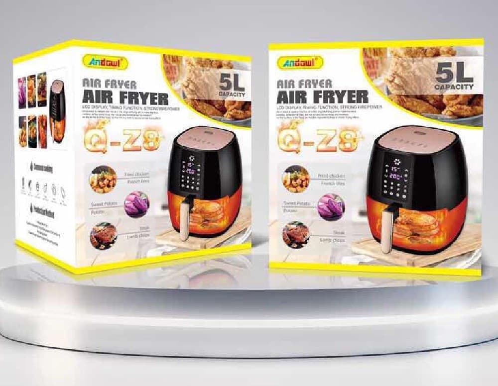 FRIGGITRICE AD ARIA 1400W 5LT DISPLAY LCD FUNZIONE TEMPORIZZAZIONE POTENTE Q-Z8 - 4