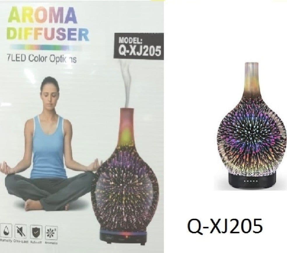 DIFFUSORE PER AROMATERAPIA AD ULTRASUONI UMIDIFICATORE 120ML Q-XJ205 7 COLORI LED - 3