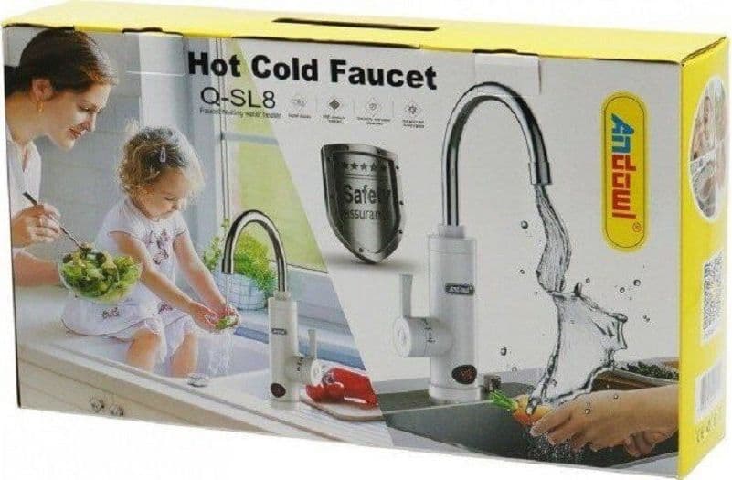RUBINETTO RISCALDATORE D'ACQUA ISTANTANEO RAPIDO DA CUCINA MONOFASE Q-SL8 - 3