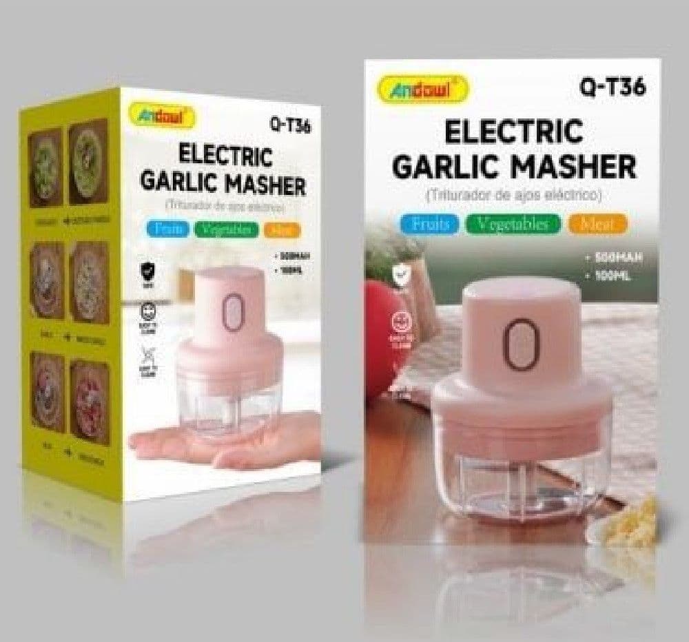 MINI FRULLATORE TRITATUTTO RICARICABILE USB MULTIFUNZIONALE ALIMENTI AGLIO Q-T36 - 7