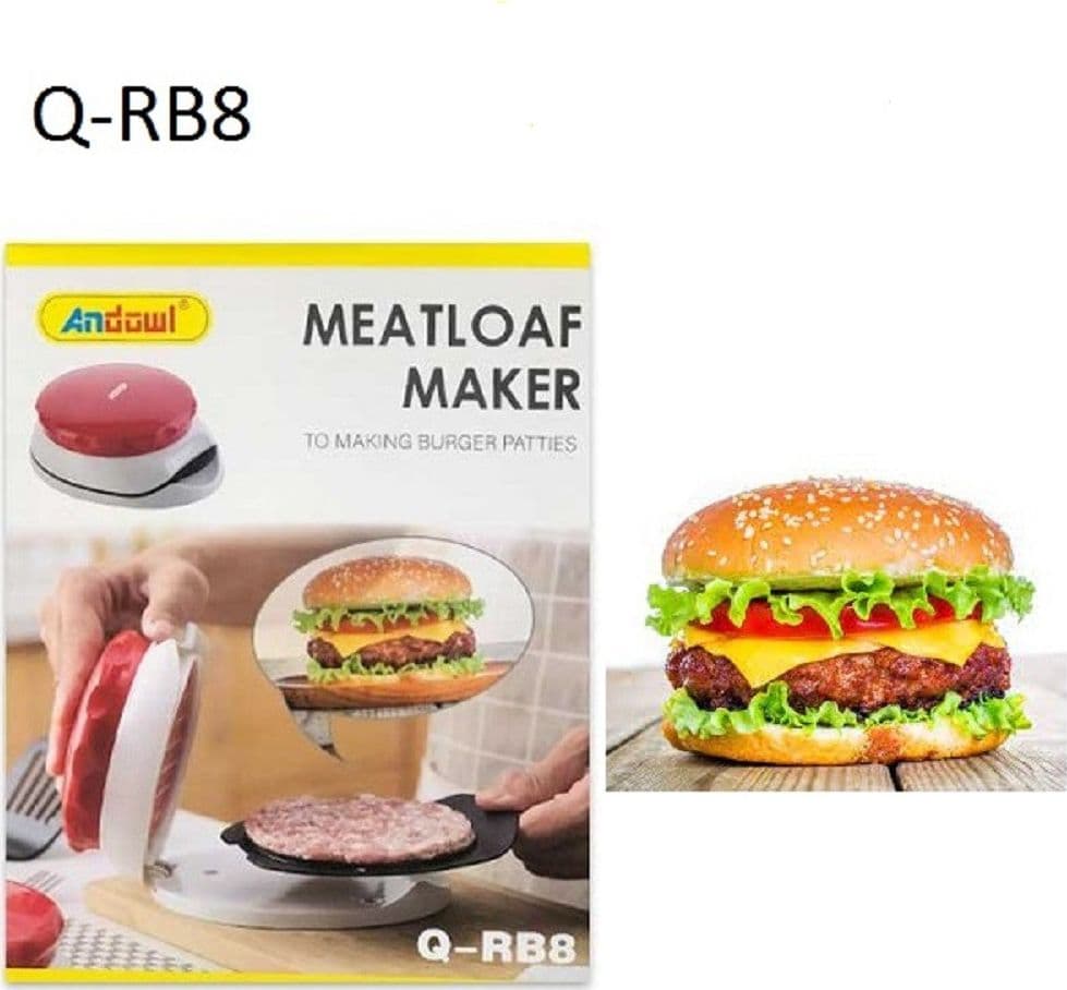STAMPO PRESSA MACCHINA MANUALE PER HAMBURGHER POLPETTONE CARNE MACINATA Q-RB8 - 9