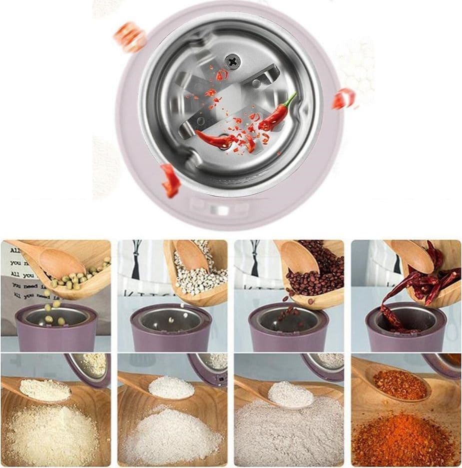 MACINA CAFFÈ SPEZIE PEPE NOCI FRUTTA ELETTRICO 150W CAPACITÀ 50G Q-YM188 MACININO - 3