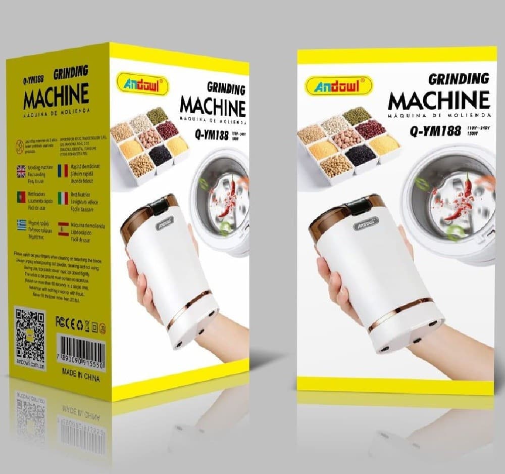 MACINA CAFFÈ SPEZIE PEPE NOCI FRUTTA ELETTRICO 150W CAPACITÀ 50G Q-YM188 MACININO - 10