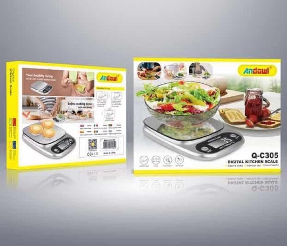 BILANCIA DIGITALE ACCESSORIO PER CUCINA CASA ELETTRONICA Q-C305 PESA ALIMENTI - 11