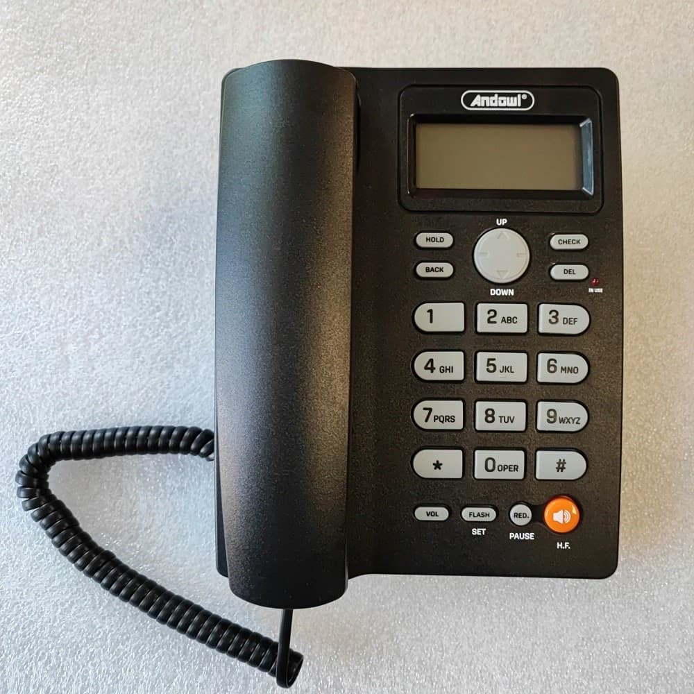 TELEFONO FISSO CON CAVO DA SCRIVANIA FUNZIONE DI RICHIAMATA UFFICIO CASA Q-DH389 - 10