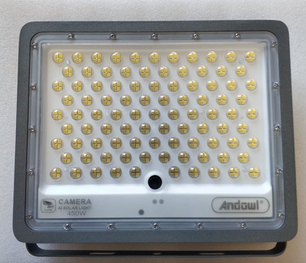 LAMPADA STRADALE 450W LED CON PANNELLO SOLARE PROIETTORE IP CAMERA WIFI Q-SX77 - 4