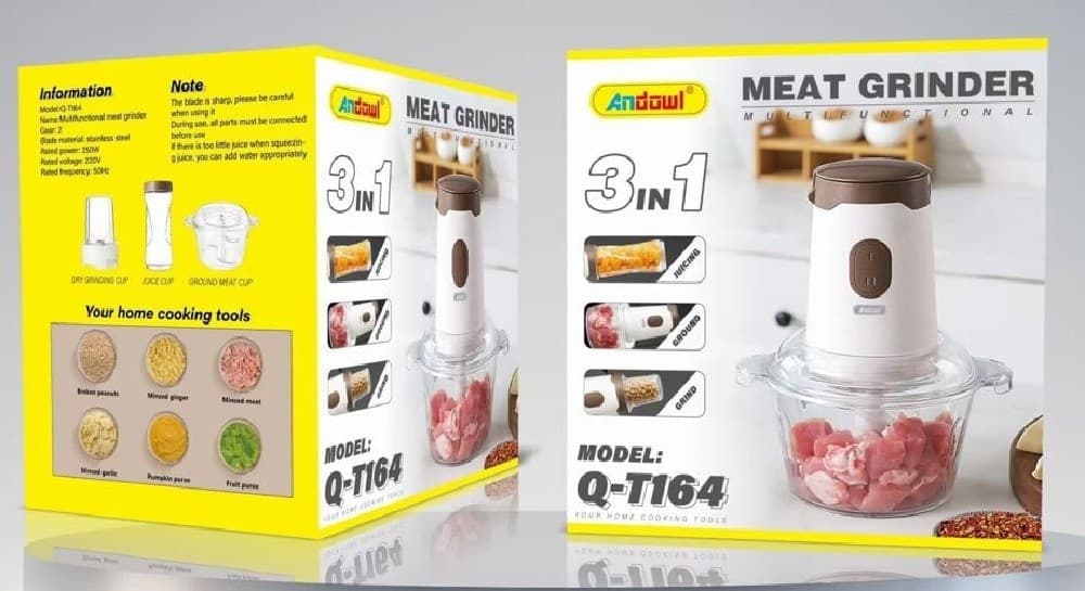 TRITACARNE MULTIFUNZIONALE 3 IN 1 ACCESSORIO PER CUCINA CASA ALIMENTI Q-T164 - 8