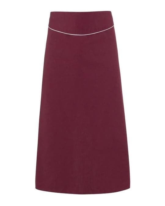 Grembiule Giunone Bordeaux con Profilo Bianco Grembiule Cuoco con Baschina - 2