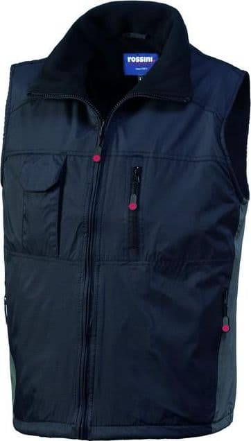 Gilet Perlis Nero Smanicato Leggero Foderato in Pile - 2