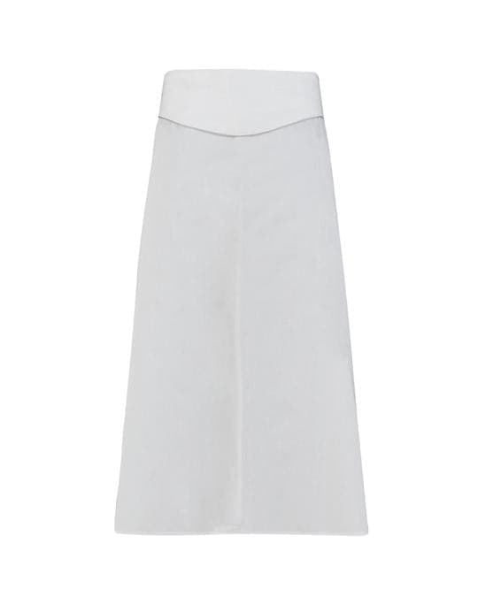 Grembiule Giunone Bianco con Profilo Grigio Grembiule Cuoco con Baschina - 2