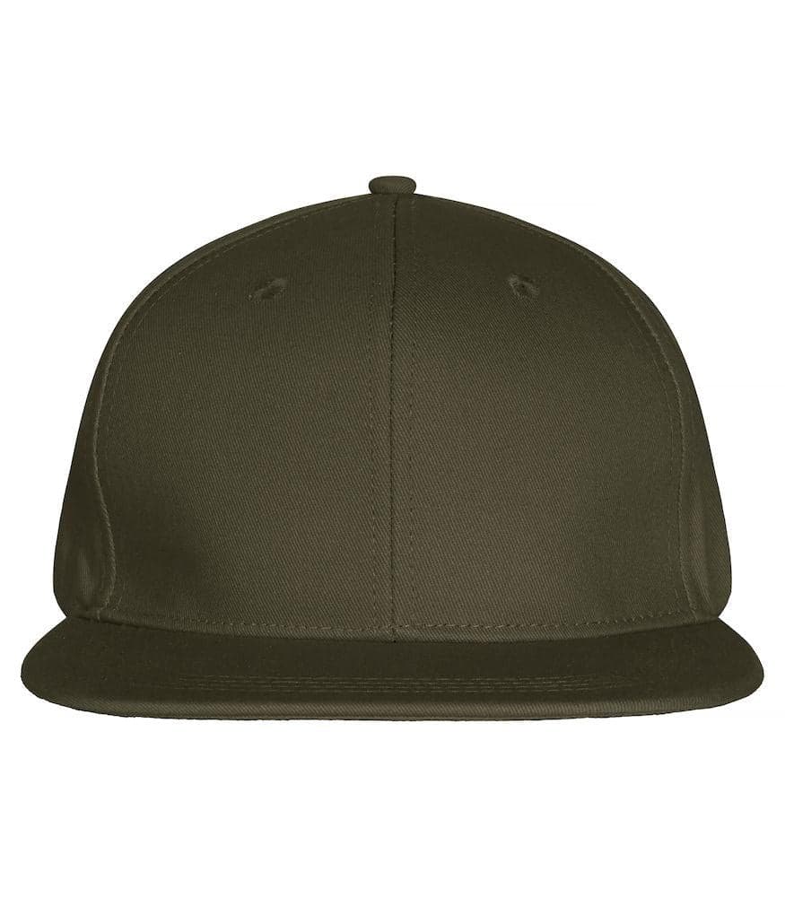 Cappellino Street Verde Militare Cappellino Visiera Piatta 6 Pannelli - 2