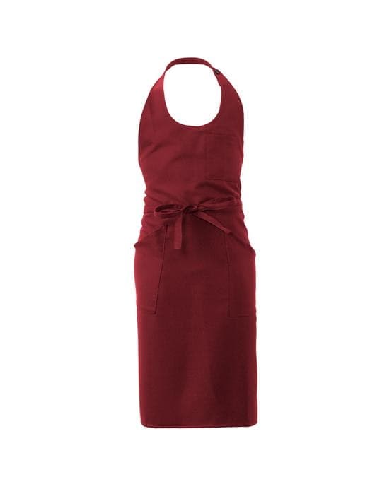 Grembiule Capri Bordeaux Grembiule Cameriere Sommelier con Pettorina - 2