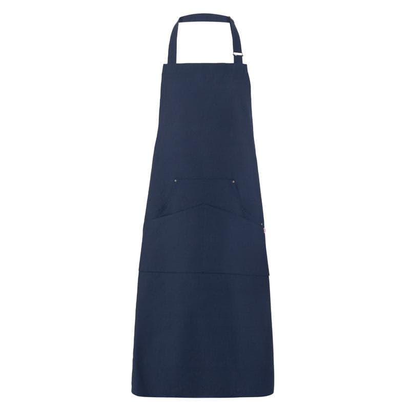 Grembiule Chicago Blu Grembiule Cuoco con Tasconi Regolabile Pettorina Cameriere Osteria - 2