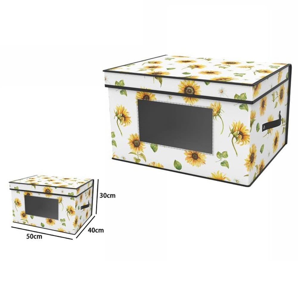 BOX SCATOLA SALVASPAZIO ARMADIO CONTENITORE PORTA OGGETTI ORGANIZER 50x40x30 CM - 2