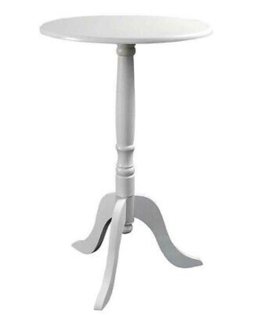 TAVOLO TAVOLINO 50X45CM LEGNO TONDO BIANCO MODERNO CLASSICO SHABBY CHIC 689307 - 2