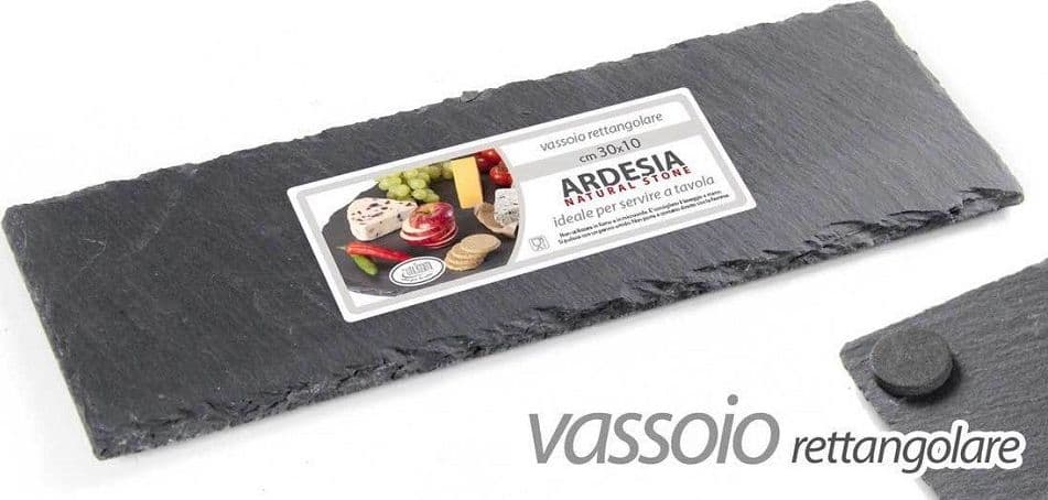 VASSOIO ARDESIA NATURAL STONE PIATTO RETTANGOLARE 30X10 CM PORTATA TAVOLA 752193 - 3