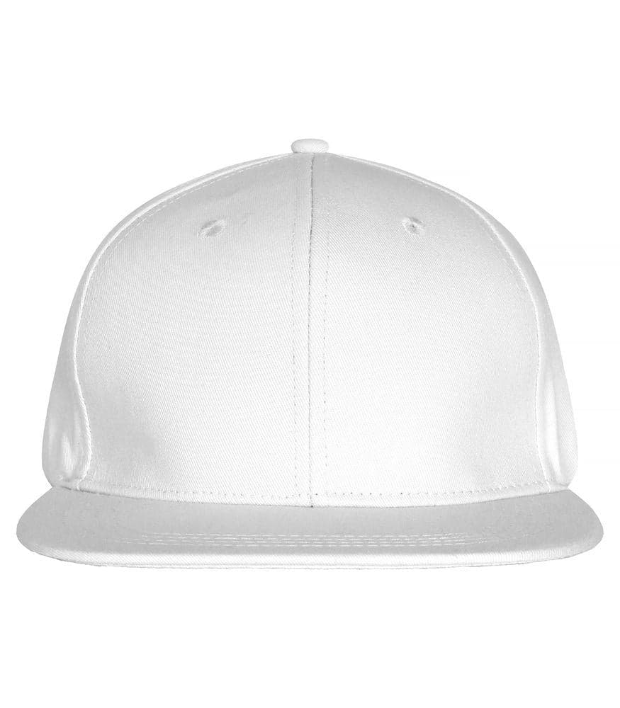 Cappellino Street Bianco Cappellino Visiera Piatta 6 Pannelli - 2