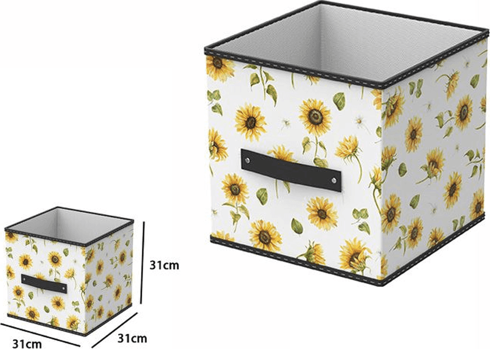BOX SCATOLA SALVASPAZIO ARMADIO CONTENITORE PORTA OGGETTI ORGANIZER 31X31X31 - 2