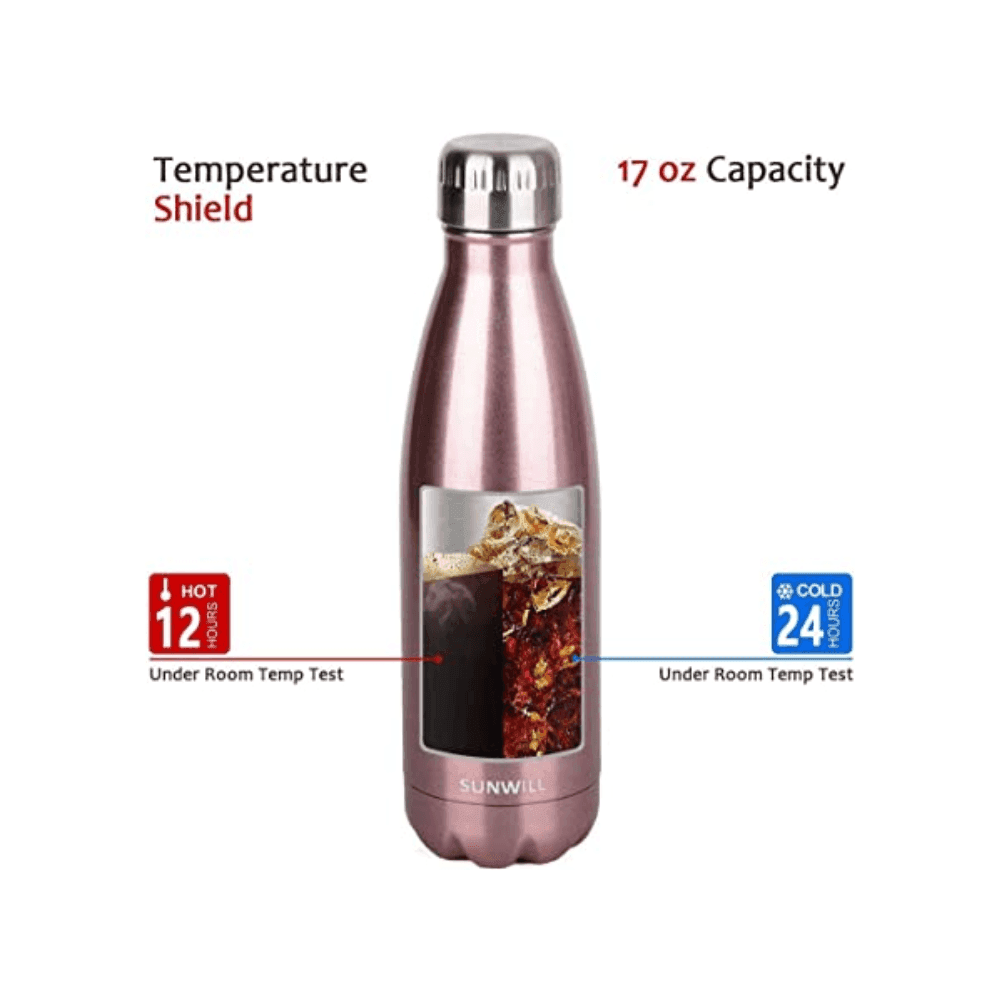BORRACCIA SPORTIVA 750 ML ACCIAIO INOX DOPPIA PARETE PER SPORT SCUOLA UFFICIO - 4