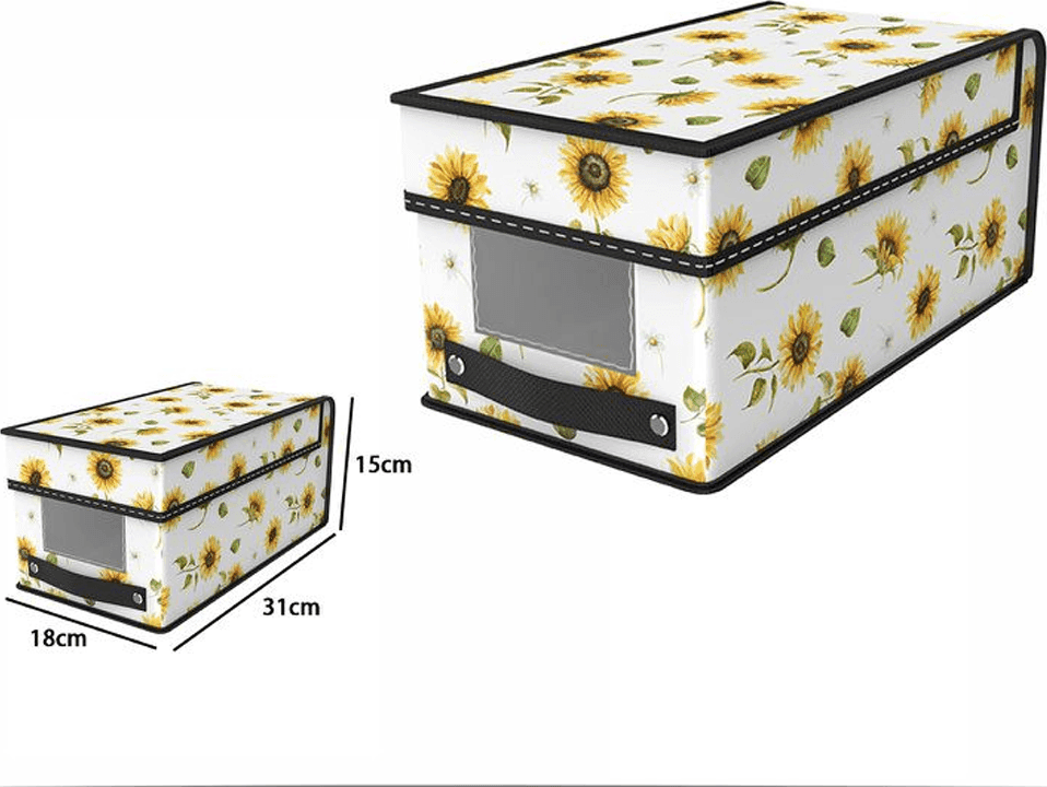 BOX SCATOLA SALVASPAZIO ARMADIO CONTENITORE PORTA OGGETTI ORGANIZER 18x31x15 - 2
