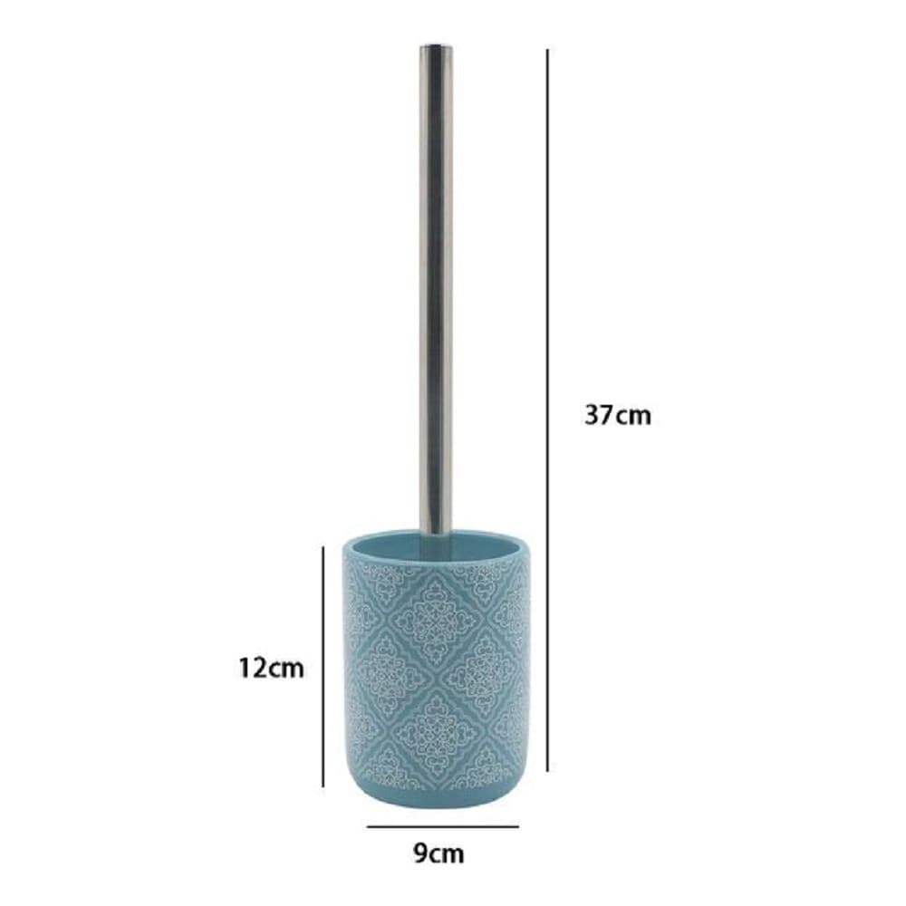 PORTASCOPINO PORTA SCOPINO BAGNO WC TOILETTE AZZURRO CON MAIOLICHE COMPLETO 87024 - 2