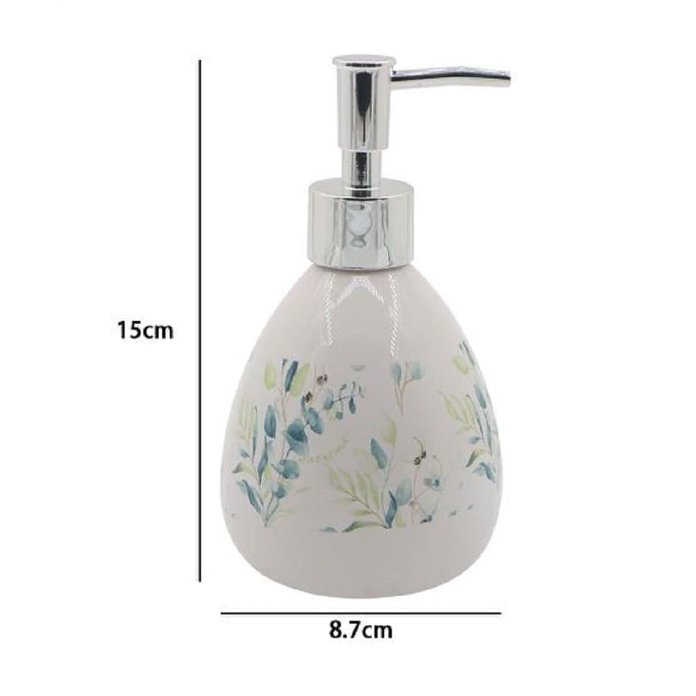 DISPENSER PORTA SAPONE LIQUIDO FIORI FOGLIE PORTASAPONE ACCESSORIO BAGNO 87049 - 2