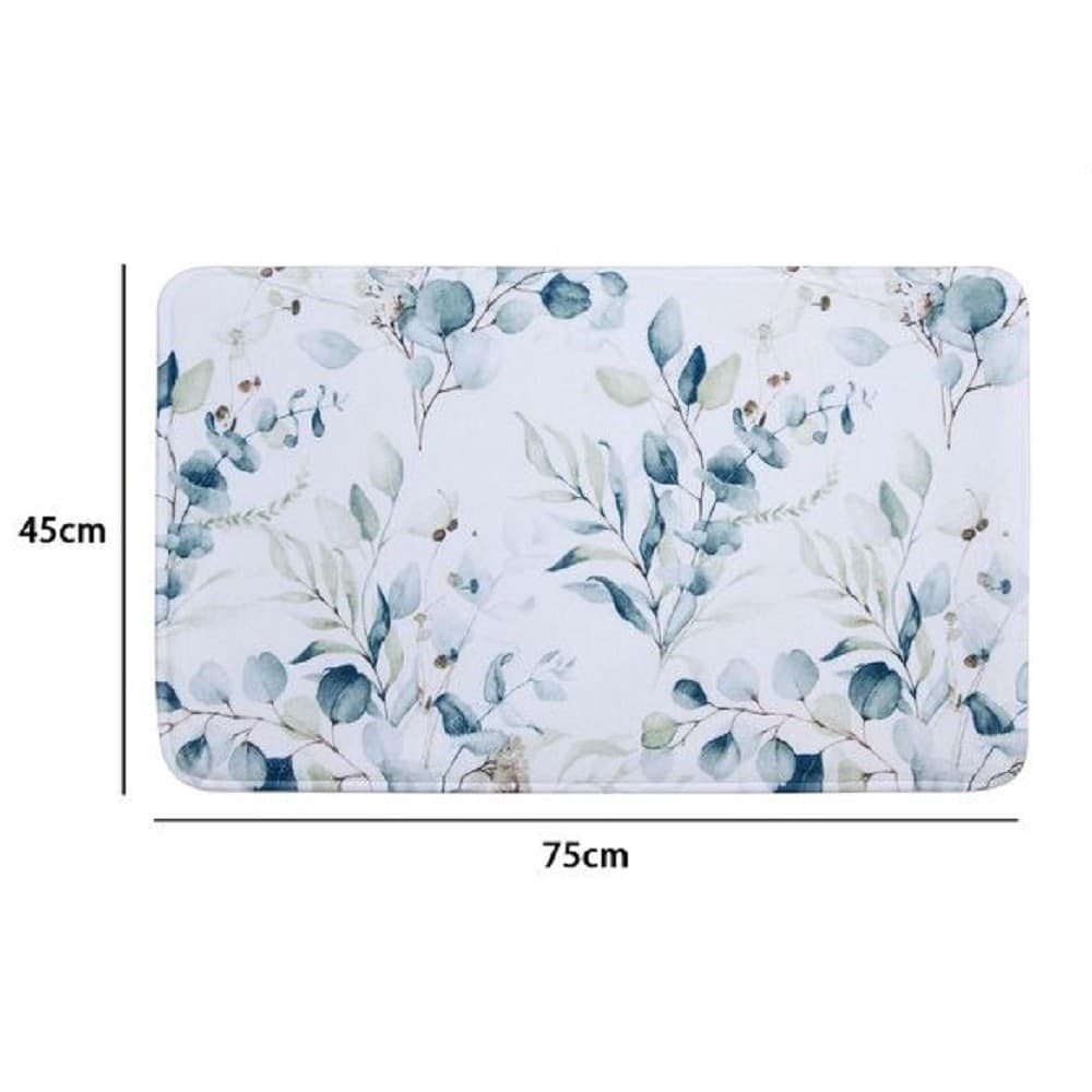 TAPPETO TAPPETINO PER ARREDO DA BAGNO 45 X 75 CM CON FANTASIA FIORI FOGLIE 87060 - 2