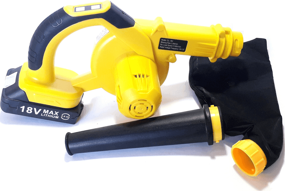 SOFFIATORE ASPIRATORE A BATTERIA PER FOGLIE RICARICABILE 18V 2.0AH FOGLIE OL-18 - 3
