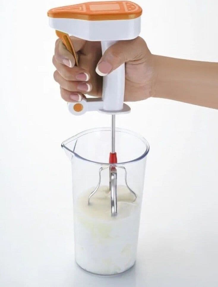 SBATTITORE FRUSTA MANUALE A PRESSIONE SBATTI MONTA IMPASTATORE - 4