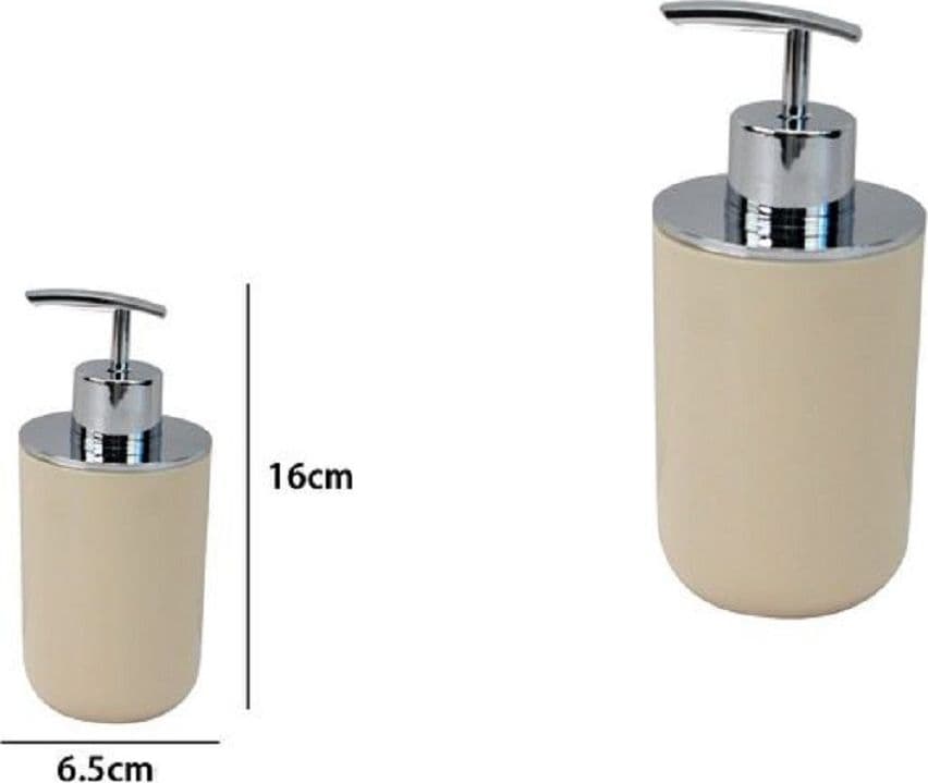 DISPENSER PORTA SAPONE LIQUIDO BEIGE SILVER PER RICAMBIO ACCESSORI BAGNO 79880 - 2