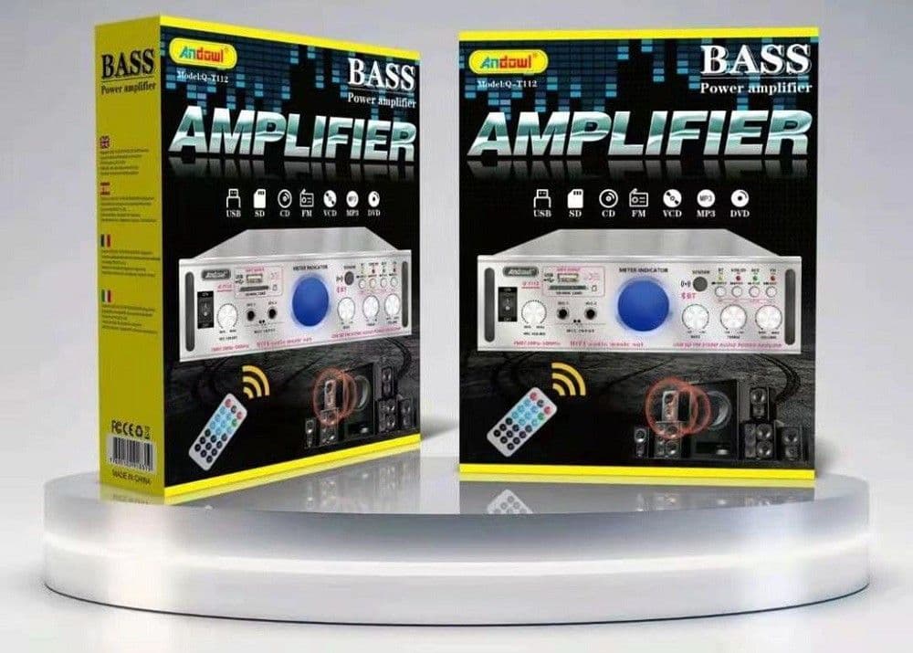 AMPLIFICATORE STEREO BLUETOOTH USB FUNZIONE MINI SUPER BASS TELECOMANDO Q-T112 - 6