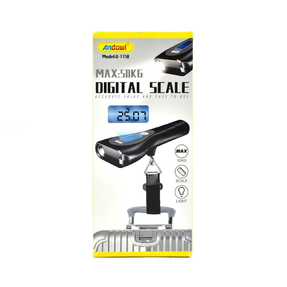 BILANCIA DIGITALE PORTATILE PER BAGAGLI FINO A 50KG METRO TORCIA DISPLAY Q-T158 - 7