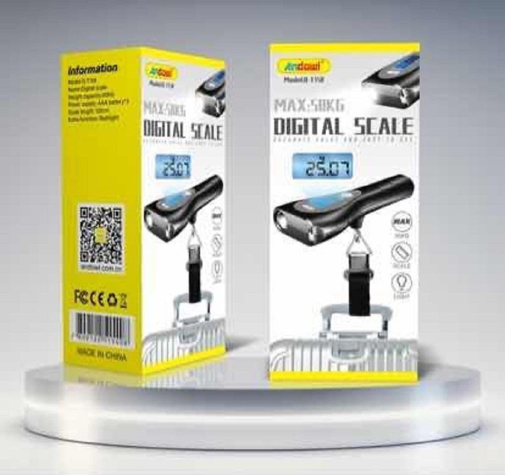 BILANCIA DIGITALE PORTATILE PER BAGAGLI FINO A 50KG METRO TORCIA DISPLAY Q-T158 - 9