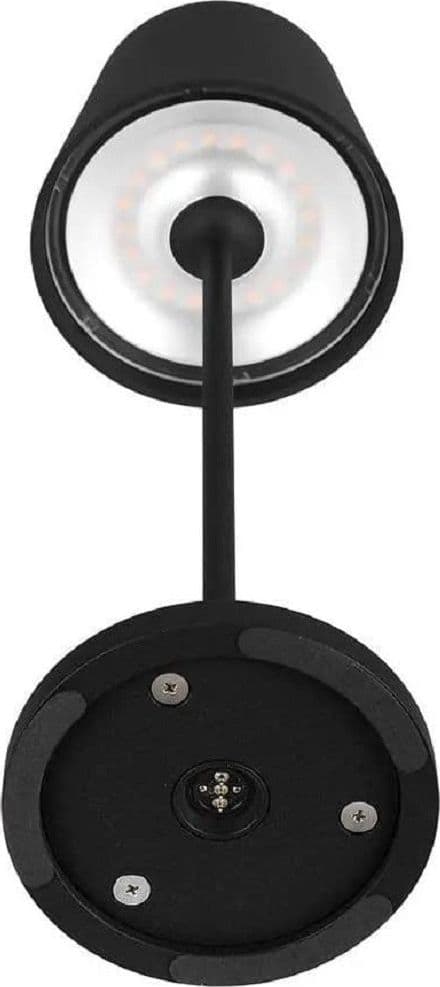 LAMPADA DA TAVOLO LED DIMMERABILE TOUCH NERA WIRELESS LUCE BIANCA CALDA 3000K 2W - 13
